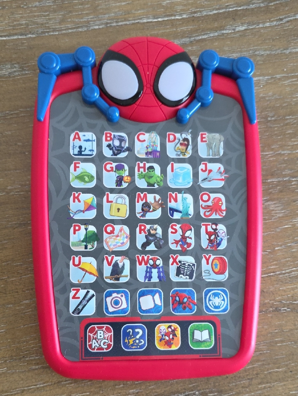 Kids' Red Spider-Themed Learning Tablet Toy - Interactive ABC Play